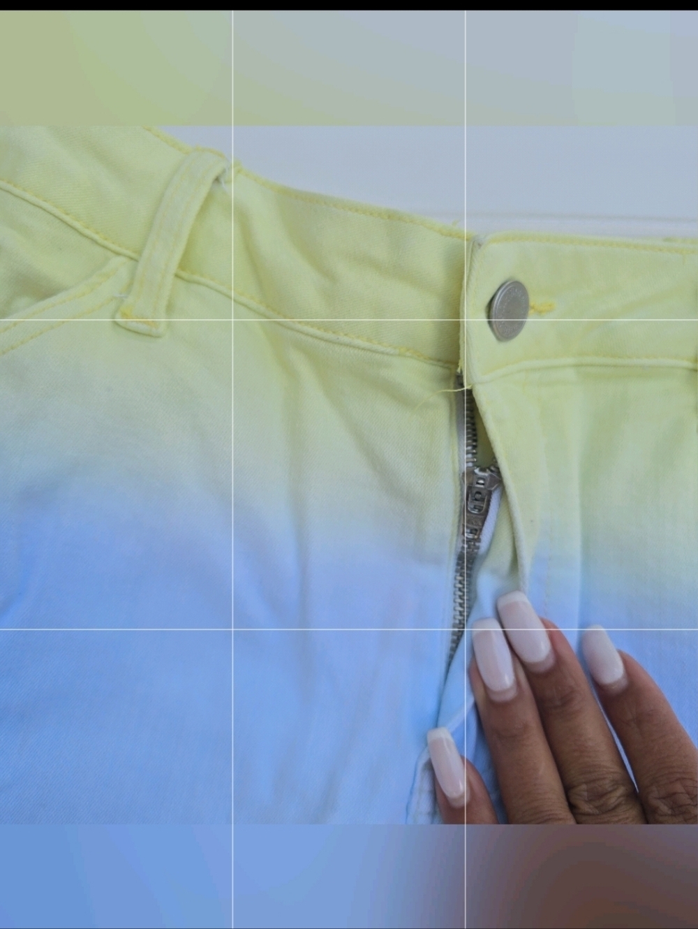 Judy Blue Pastel Rainbow Ombre High-Waisted Denim Shorts - Raw Hem - Picture 7 of 8